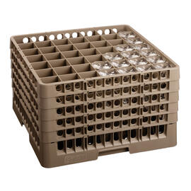 dish basket brown 500 x 500 mm  H 306 mm | 49 compartments 62 x 62 mm  H 285 mm product photo  S