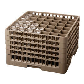 dish basket brown 500 x 500 mm  H 306 mm | 49 compartments 62 x 62 mm  H 285 mm product photo  S