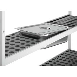 rack system Kit 3 plastic aluminium 1500 mm 360 mm  H 1800 mm 4 grid shelf (shelves) shelf load 165 kg bay load 600 kg product photo  S