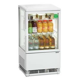 refrigerated mini vitrine white 58 ltr 230 volts | 2 shelves product photo