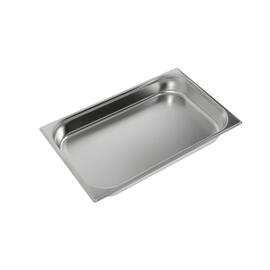 baking sheet GN 1/1 stainless steel reinforced rim H 65 mm product photo  S