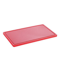 cutting board PRO 53x32 R-R red with juice rim HACCP-compliant product photo  S