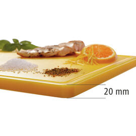 cutting board PRO 53x32 GE-R yellow with juice rim HACCP-compliant product photo  S