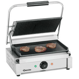 contact grill Panini | 230 volts | cast iron • smooth • grooved product photo  S