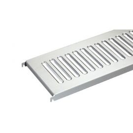 sheet metal grid shelf board NORM 5 stainless steel 1400 mm  x 500 mm | shelf load 100 kg product photo