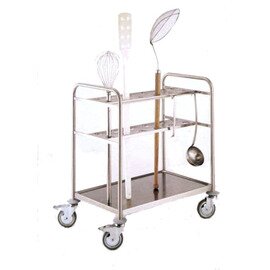 kitchen utensile trolley LW / 8 x 5 4 swivel castors 2 braked castors 895 mm  x 595 mm  H 949 mm product photo