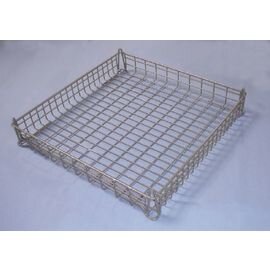 stackable dish basket Sta-GeKo besch 500/500/75  • grey  • perforated | 500 mm  x 500 mm  H 75 mm product photo