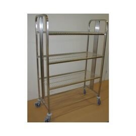 shelved trolley | 4 wire grid shelves product photo