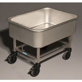 vegetable washing trolley KGWW/90 4 swivel castors rubber 2 braked castors 810 mm  x 615 mm  H 605 mm product photo