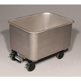 vegetable washing trolley KGWW/160 4 swivel castors rubber 2 braked castors 810 mm  x 615 mm  H 580 mm product photo