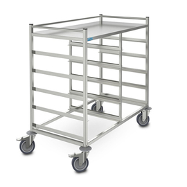 rack trolley KTW 2/10 4 swivel castors 2 braked castors 1176 mm  x 630 mm  H 992 mm product photo