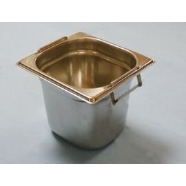 GN container GN 1/6  x 150 mm BGN1/6-150 stainless steel 0.8 mm | drop handles product photo