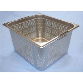 GN container GN 2/3  x 200 mm BGN2/3-200 P perforated stainless steel 0.8 mm | drop handles product photo