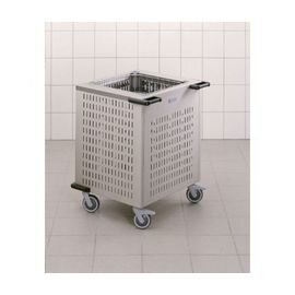 basket rack KO 50-50 K 4 swivel castors 2 braked castors with cooling slots 761 mm  x 710 mm  H 910 mm product photo