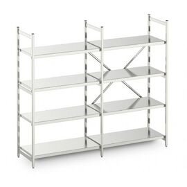 standing rack NORM 20 aluminium 600 mm 400 mm  H 1800 mm 4 closed shelf board(s) shelf load 150 kg bay load 1200 kg product photo