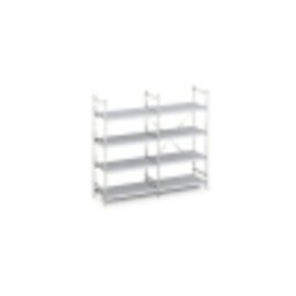 standing rack NORM 28 plastic steel 1000 mm 400 mm  H 1800 mm 4 closed shelf board(s) shelf load 150 kg bay load 600 kg product photo