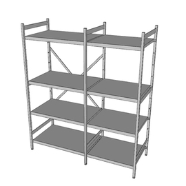 standing rack NORM 5 | 1575 mm 600 mm H 1800 mm | 4 closed shelf board(s) shelf load 150 kg product photo
