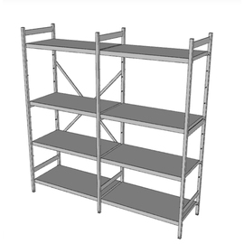 standing rack NORM 5 | 1775 mm 500 mm H 1800 mm | 4 closed shelf board(s) shelf load 150 kg product photo