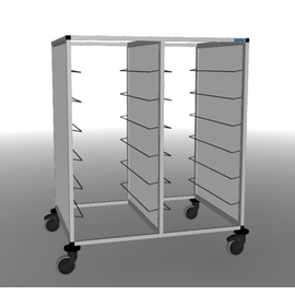 tray clearing trolley 2/24 EN TAWALU  | 530 x 370 mm  H 1435 mm product photo