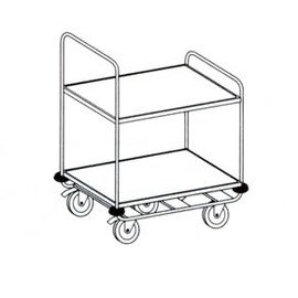 serving trolley SSW 8x5/2 ERGO  | 2 shelves  L 900 mm  B 600 mm  H 1020 mm product photo