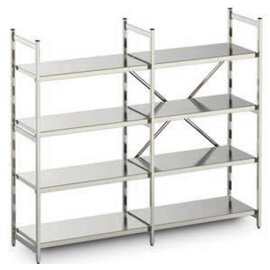 standing rack aluminium 2670 mm 600 mm  H 1800 mm 3 closed shelf board(s) shelf load 100 kg bay load 600 kg product photo