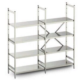 standing rack stainless steel 1500 mm 600 mm  H 1800 mm 3 closed shelf board(s) shelf load 125 kg bay load 600 kg product photo