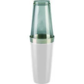 00139-VC-WHT Boston Cocktail-Shaker mit griffigem Vinylüberzug, weiß, ohne Mixingglas, 830 ml, Ø oberer Rand 90mm, Höhe 180 mm product photo