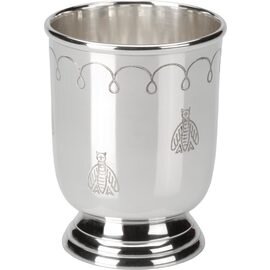 silver cup 35.5 cl silver plated with relief  H 105 mm product photo
