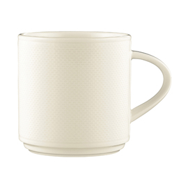 latte cup 250 ml DIAMANT cream white porcelain with relief product photo