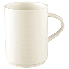 coffee mug 280 ml DIAMANT cream white porcelain with relief product photo