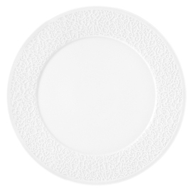 plate flat NORI white Ø 333 mm porcelain relief narrow product photo