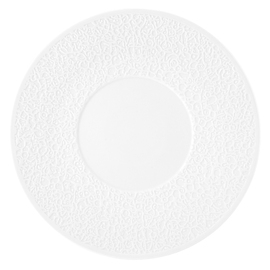 plate flat NORI white Ø 331 mm porcelain relief wide product photo