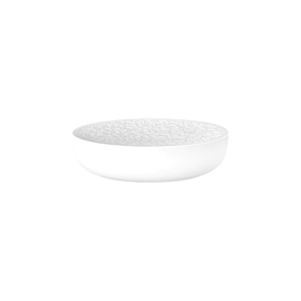 serving platform NORI white Ø 156 mm bisque porcelain with relief product photo