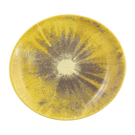 plate BATIK KURKUMA oval 302 mm x 277 mm | porcelain yellow product photo