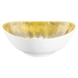 bowl BATIK KURKUMA 1 ltr oval porcelain yellow H 80 mm product photo