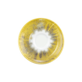 espresso saucer BATIK KURKUMA Ø 120 mm porcelain yellow with decor product photo