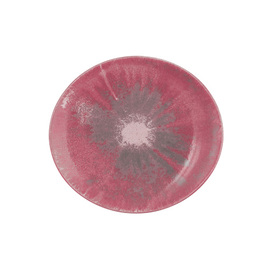breakfast plate BATIK HIBISKUS oval 210 mm x 192 mm | porcelain red product photo