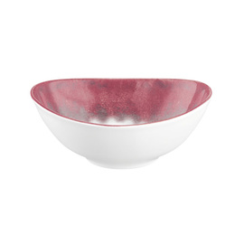 soup bowl BATIK HIBISKUS 420 ml oval porcelain red H 63 mm product photo