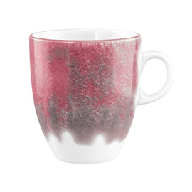 coffee mug BATIK HIBISKUS 400 ml porcelain red with decor product photo