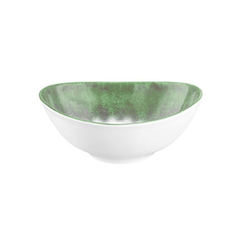 bowl BATIK MATCHA 180 ml oval porcelain green H 45 mm product photo
