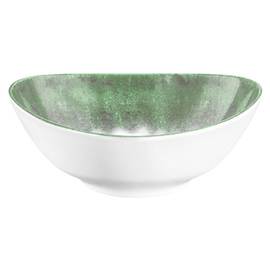 bowl BATIK MATCHA 1 ltr oval porcelain green H 80 mm product photo