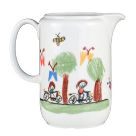 pitcher porcelain multi-coloured decor "Flori" 1000 ml product photo  S