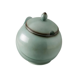 bowl 0.5 ltr BUFFET GOURMET turquoise with lid | porcelain Ø 125 mm product photo