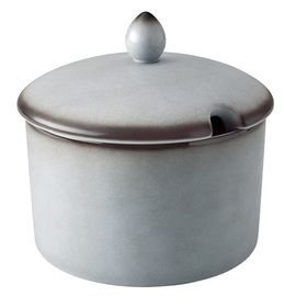 fresh food can 2 ltr BUFFET GOURMET grey | round with lid | porcelain Ø 195 mm product photo