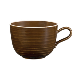 latte cup TERRA COLOUR GLAZE porcelain brown 380 ml product photo