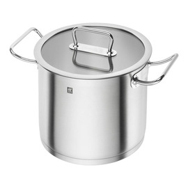 Cooking pot with lid 8.1 ltr stainless steel | suitable for induction | base Ø 238 mm product photo