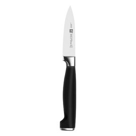 Knife and twine knife, series: TWIN Fourstar II, blade length: 80 mm, handle: plastic, black, stainless steel application product photo
