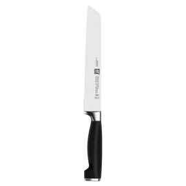 bread knife FOUR STAR II straight blade wavy cut | black | blade length 20 cm product photo