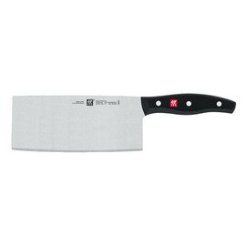 Chinese cooking knife POLLUX straight blade smooth cut  | riveted | black | blade length 18.5 cm product photo