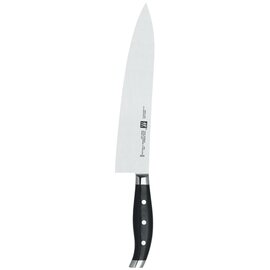 Knife, forged, Japanese blade shape, blade length 240 mm, series TWIN Cermax, handle: Micarta, riveted, black product photo